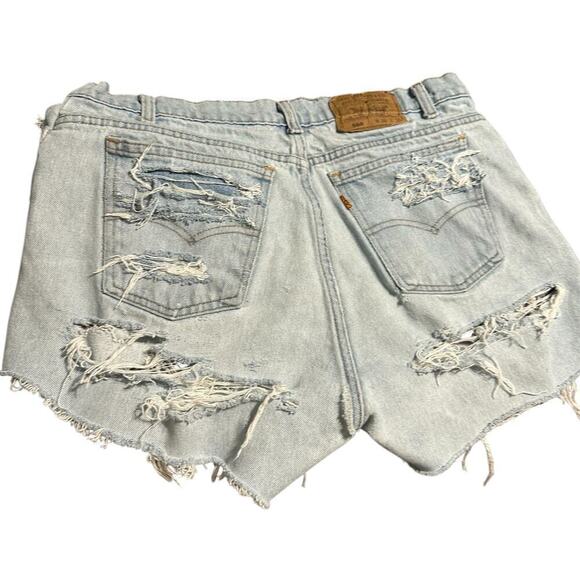 Vtg distressed Levi orange tab shorts - Picture 3 of 6